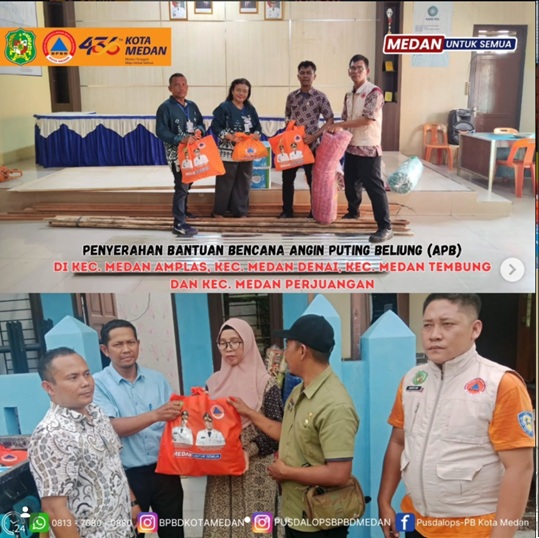 Penyerahan Bantuan Bencana angin Puting Beliung
